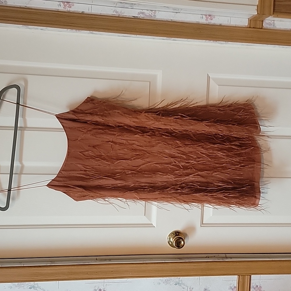 Rebecca Taylor Feather Sheath Mini Silk Dress - Picture 4 of 13